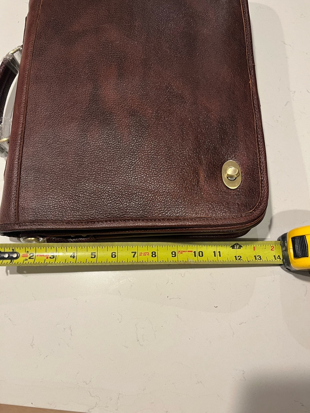 LEATHER BRIEFCASE. Denver Leather Co. NWOT never used. With leather day planner. - Picture 7 of 10